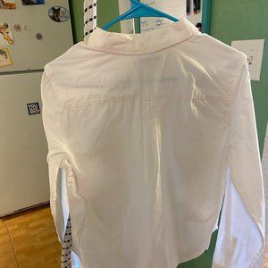 GAP WOMENS MEDIUM WHITE BUTTON DOWN OXFORD SHIRT SERVER WAITRESS FORMAL WEAR